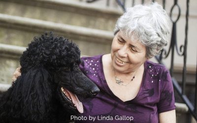 Bizzy and me on the stoop-photo-credit